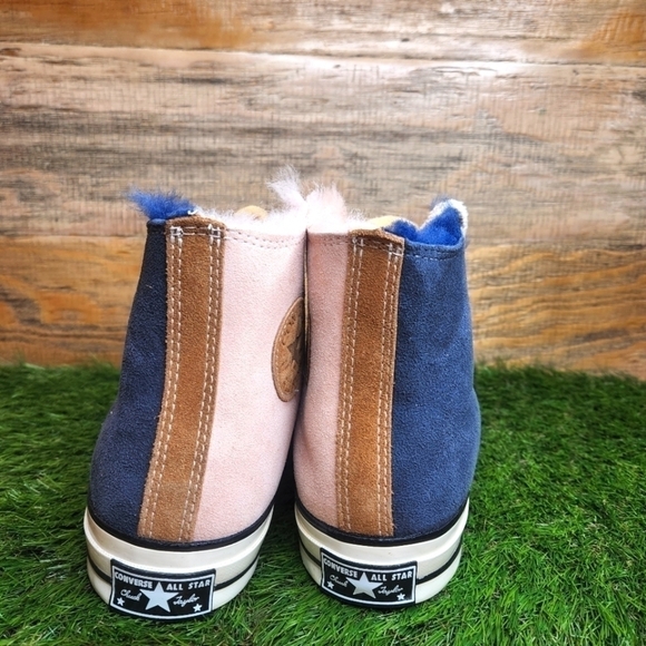 New Converse Tri Panel x Chuck 70 Hi 'Navy Blue/Baby Pink' 166319C - Picture 5 of 12